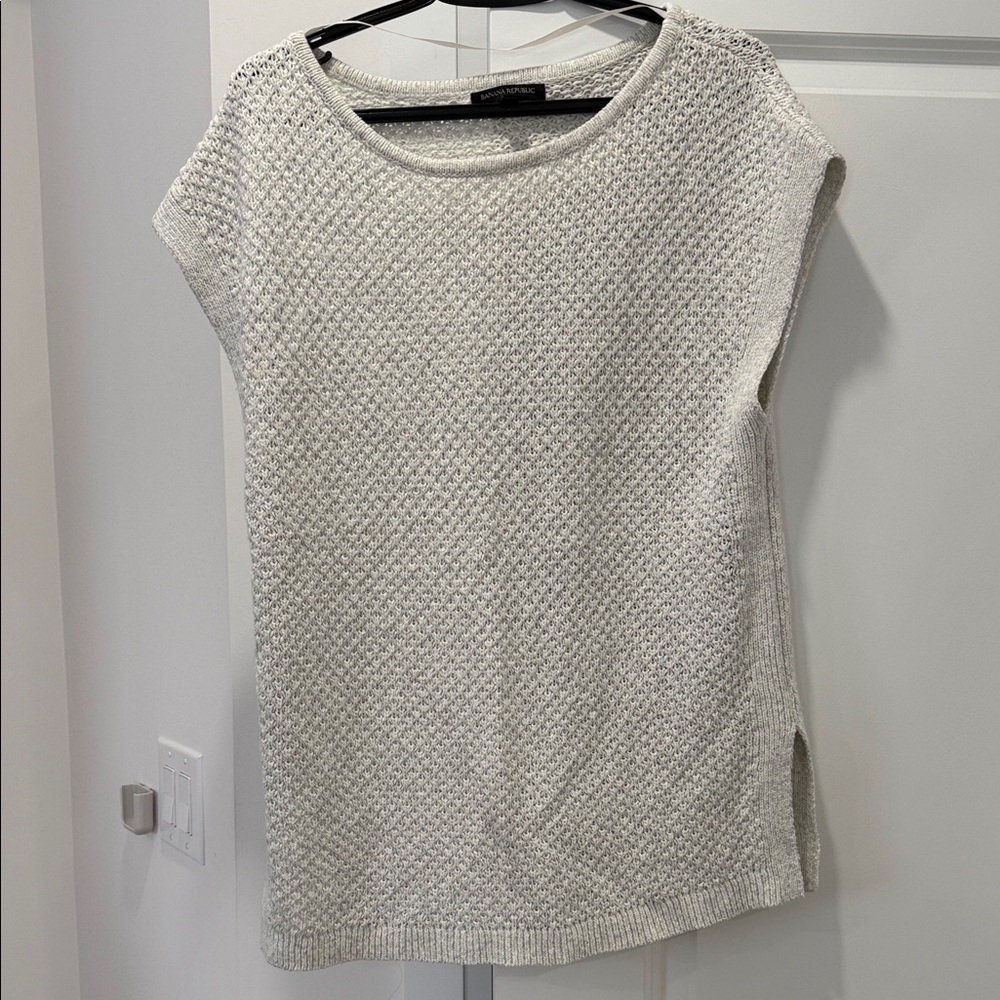Banana Republic Textured Cream Tunic